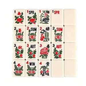 Tuiles de Mahjong Américain Modernes en Mélamine de 30 mm, 166 Pièces, Ensemble de Jeu de Mahjong Occidental Portable pour Jeu Manuel à Domicile - Product Image 3