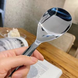 Stainless Steel Rice Spoon Large Heavy Duty Kitchen Restaurant Use Solid Color <b>Hand</b> <b>Wash</b> Only - Product Image 2