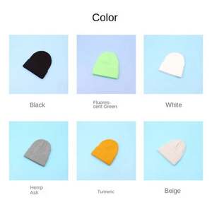 Bonnet en tricot uni 52g pour l'automne et l'hiver, résistant au froid et au vent, avec logo personnalisé - Product Image 3