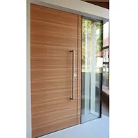 Solid Core Wooden Pivot Front Door for Villa Entrance