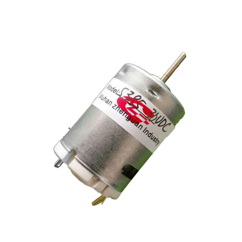 Motor dc escovado de carbono, rs-385 12v, motor de dissipador de cabelo, bomba dc 385 motor de vácuo