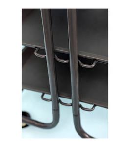 Brawers & Carts de rangement multifonctions Project Cart Storage Rack 6-Tier Golden Rolling Wheels Wire + ABS Storage Plate - Product Image 3