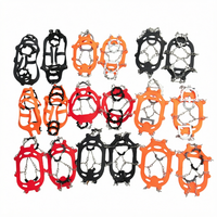 Crampons et couvre-chaussures à pointes pour sports d'hiver en plein air, certifiés EN ISO 13287, pour hommes et femmes, pour la randonnée et la course sur sentier, pour la neige et la glace