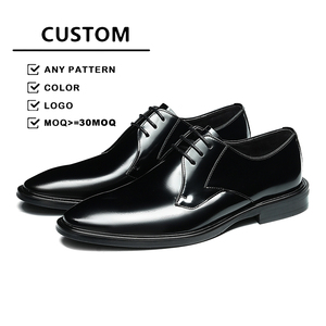 Latest Italian Mens Dress Shoes All Genuine Leather Oxford Shoes for Business Office Big Size - Product Image 1