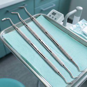 Ensemble de couteaux parodontaux dentaires manuels en acier inoxydable avec poignée moletée, instruments chirurgicaux de classe I - Product Image 2