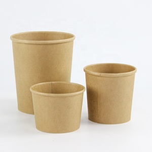 Bol à <span class=keywords><strong>soupe</strong></span> de nouilles chaudes en papier kraft blanc biodégradable compostable avec couvercle en PP - Product Image 4