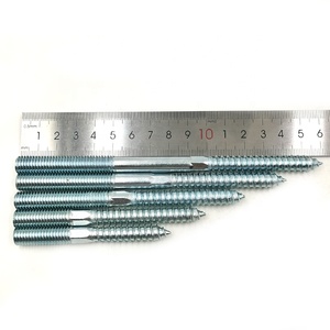 2-<span class=keywords><strong>Count</strong></span> 1/4-In X 2-1/2-Trong Kẽm-Mạ Cuối Đôi Gỗ Threaded Sáu thùy Torx Cộng Với Dowel Vít Móc Áo <span class=keywords><strong>Bolt</strong></span> - Product Image 3