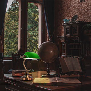 JUNTOS Lámpara de mesa vintage Oficina Pantalla de vidrio blanco Lámpara de escritorio de <span class=keywords><strong>banquero</strong></span> para oficial Estudio Luz de lectura - Product Image 4