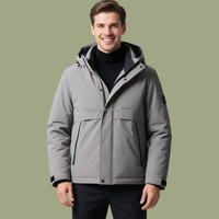 Parka d'hiver pour homme, imperméable, rembourrée de 90% de duvet de canard, style décontracté pour l'extérieur, fermeture éclair, veste haut de gamme pour la chasse, garde au chaud