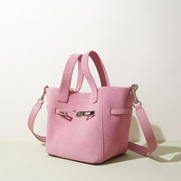 Sac à main bandoulière mini en cuir véritable pour femme avec fermeture ouverte et doublure en polyester, style tendance