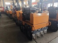 550kg Handheld Double Drum Road Roller Vibro Sand Compactor in India Walk Bhind Roller