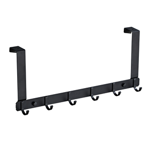 Hotel Household Fittings Metal <strong>Door</strong> Hanging Clothes Rack Kitchen Solid Black <strong>Over</strong> <strong>the</strong> <strong>Door</strong> Steel Bathroom - Product Image 6