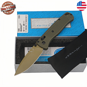 Navaja Plegable BM Bugout 535 con Hoja de Acero 440C y Mango de Fibra de Nylon, Herramienta Táctica de Autodefensa para Caza, Senderismo, EDC, Camping, OEM - Product Image 1