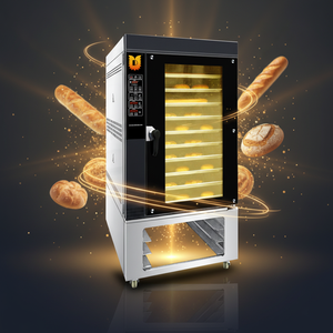 Four à convection numérique 10/12 plateaux en acier inoxydable, électrique ou à gaz, à circulation d'air chaud, pour boulangerie industrielle - Product Image 1