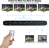 Commutateur matriciel HDMI SYONG 4K60Hz pour HDMI 2.0b 2x4, répartiteur 2 entrées 4 sorties, accessoire audio et vidéo pour PC, ordinateur portable, PS4, TV, lecteur DVD