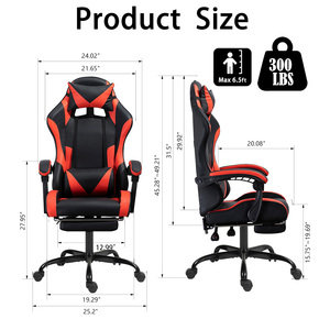 Échantillon gratuit chaises d'ordinateur de course de bureau et jeux inclinables en cuir <span class=keywords><strong>Autofull</strong></span> Gamer livraison directe <span class=keywords><strong>chaise</strong></span> de jeu LED avec repose-pieds - Product Image 2
