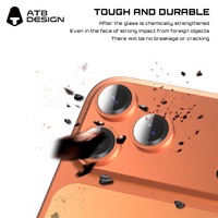 Protection d'objectif d'appareil photo en verre trempé 3D métal brossé pleine couverture ATB pour iPhone 17 Pro et iPhone 17 Pro Max