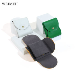 WEIMEI Four Side Expandable <b>Leather</b> Pouch Magnetic Closure Suede Compartments for Ring Bracelet Tarnish Protection - Product Image 4