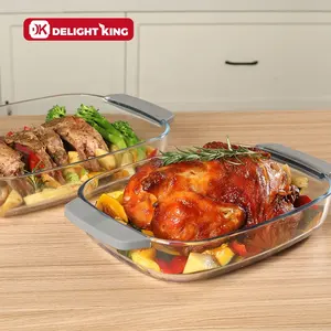 Glass cookware rectangular high borosilicate baking dish glass bakeware