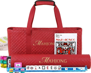 Factory Direct Modern Red <b>Mahjong</b> Three-piece <b>Set</b> Large-capacity Multifunctional Lightweight Cartoon Eco-Friendly Durable - Product Image 6