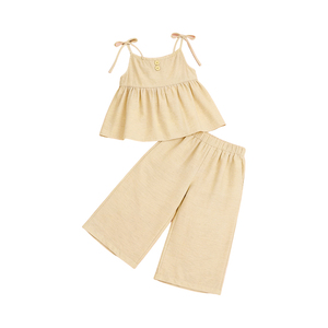 S0765 Maillot de bain personnalisé pour petite fille active, imprimé camouflage gris, vente en gros, ensemble 2 pièces à manches courtes - Product Image 6