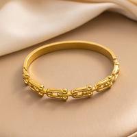 Brazalete de Lujo en Acero Inoxidable con Diamantes para Mujer, Brazalete Elegante de Alta Gama con Baño Electrolítico Resistente a la Decoloración