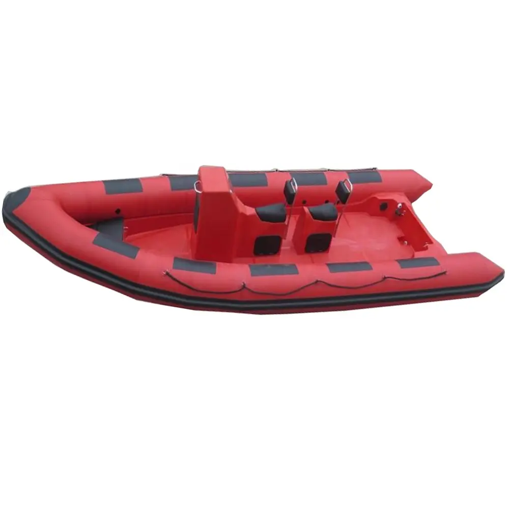 CE 6.4m PVCまたはHypalon Material Luxury Fiberglass Hull Boat Rigid Inflatable Boat With CE