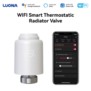 WiFi Termostatik Radyatör Vanası Pencere Açık Koruma Çocuk Güvenlik Kilidi Nokta Matris LED Ekran Akıllı Isıtma Kontrol Başlığı - Product Image 1
