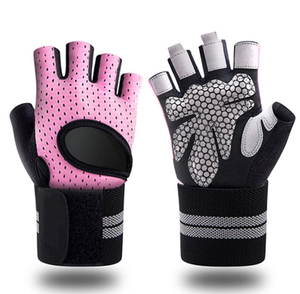 Gants de sport unisexes mi-doigts respirants et antidérapants avec sangle de poignet réglable pour la musculation à domicile, le cyclisme et les sports de plein air - Product Image 2