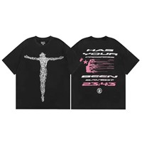 Penjualan Langsung Pabrik Kaos Trendy Hell Star NFC 260g Motif Hewan Katun Murni Pria Wanita Lengan Pendek Longgar Kasual Musim Panas