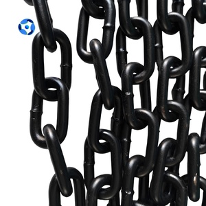 Chaîne de levage en acier G80 standard, chaîne en acier allié robuste G100 soudée noire, 9*27mm, 10*30mm, 12*36mm, 16*48mm - Product Image 1
