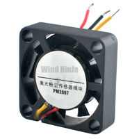 Ventilateur de refroidissement à roulement fluide ultra-mince de 25 mm, DC3V/5V, 3 broches, 5700 tr/min, pour boîtier d'ordinateur PM2007 avec capteur de poussière laser
