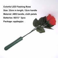 Lampu LED Romantis Mawar Buatan dari Plastik, Mawar Dekoratif yang Dapat Disesuaikan, Bunga Bermerek untuk Dekorasi
