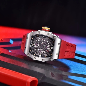 Nuevo Reloj de Pulsera PAGANI DESIGN de <span class=keywords><strong>42</strong></span> MM para Caballero, Movimiento de Cuarzo Esqueleto VH65 de Japón, Cristal de Zafiro, Resistente al Agua 50M, Correa de Silicona PD1738 - Product Image 3
