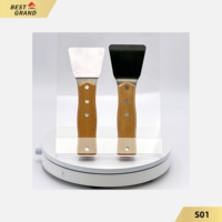 Accessoires pour film de plafond tendu décoratif en PVC, spatules et grattoirs d'installation en acier inoxydable de qualité industrielle avec manche en bois, Chine