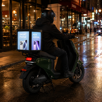 Boîte publicitaire LED mobile intelligente P4.17, étanche pour l'extérieur, affichage LED avec télécommande 4G