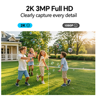 Cámara de Seguridad PTZ Inalámbrica con Energía Solar, WiFi, Visión Nocturna en Color HD 2K, Detección de Movimiento, Monitoreo Remoto, Tarjeta SD de 32 GB