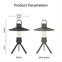 Lampe de camping LED rechargeable 3 en 1, deux sources lumineuses, température de couleur réglable, étanche IP54, lanterne portable pour l'extérieur, camping