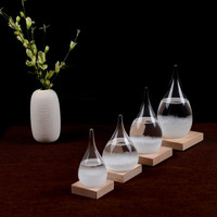 Baromètre en verre soufflé à la main, bouteille de verre tempête, prévisions météorologiques écologiques, design amoureux