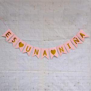 <span class=keywords><strong>NINA</strong></span> NINO español niño niña de banderas de decoración de papel de fiesta de cadena guirnaldas - Product Image 3