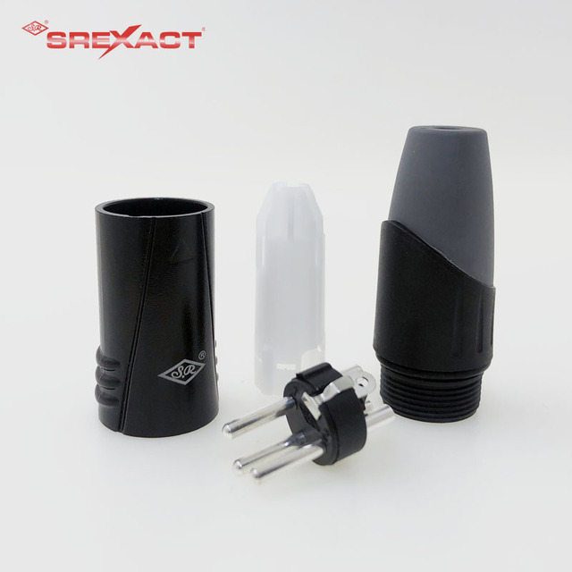 XLR Zinc Alloy Shell Electrophoretic Black Plated 3-Pin Silver Plated Male Audio & Video Connector SREXACT SVP555V-BK
