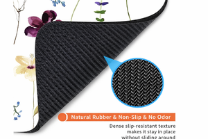 Tapis de <span class=keywords><strong>souris</strong></span> en néoprène extra-large antidérapant pour bureau et table basse, fleurs et plantes, tissu texturé personnalisé de qualité supérieure pour ordinateur - Product Image 6