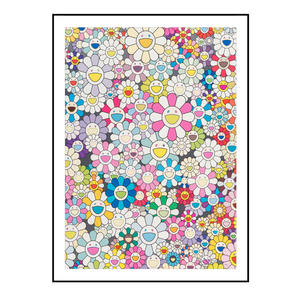 Takashi Murakami tournesol peinture décorative dessin animé japonais salon canapé fond mur papier peint chambre d'enfants murale - Product Image 5