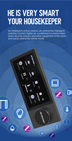 Système Domotique Intelligent UEMON 6 Pouces Entièrement Automatique Tuya, Contrôle des Appareils Domestiques Sans Fil Wi-Fi, Écran Tactile, Fonctionnement Android, Électrique