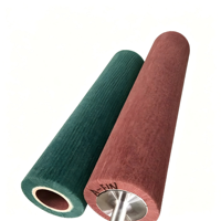 Rouleau de brosse à récurer en nylon non tissé, rouleau de polissage en acier inoxydable, roue de brosse pour meulage des métaux, taille personnalisée