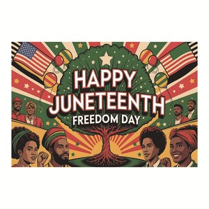 Drapeau du patrimoine afro-américain pour le Mois de l'histoire des Noirs, décorations et fournitures afro-africaines, bannière, panneau d'émancipation, toile de fond 110x180cm - Product Image 5