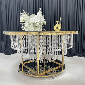 SMOOTH, Soporte redondo de Metal de acero inoxidable para pasteles, mesa dorada, decoración de boda para eventos, fiestas de bodas - Product Image 5