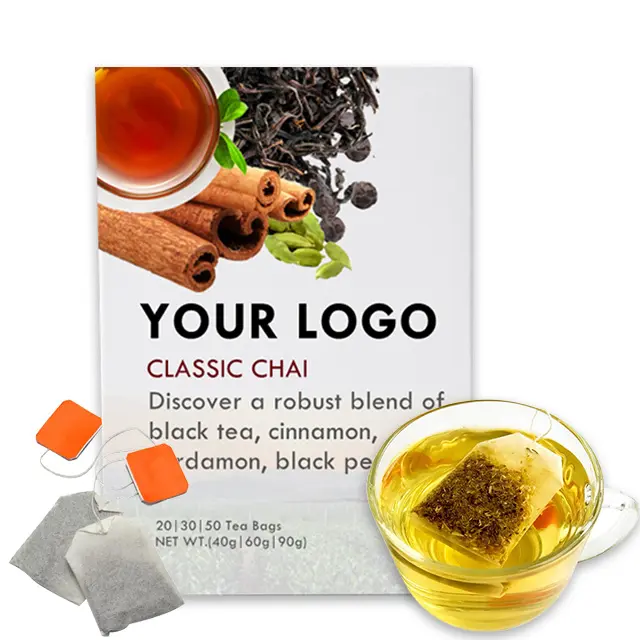 Kunden spezifische Teebeutel für einen warmen gewürzten Chai-Tee Nicht gentechnisch veränderter Chai-Tee in Premium qualität