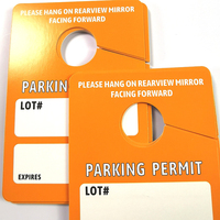 Étiquettes adhésives personnalisées en PVC de haute qualité pour permis de stationnement, cartes de stationnement temporaires, et prospectus à suspendre à la porte