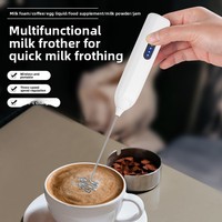 Pengaduk susu Frother kopi, pengaduk genggam elektrik untuk penggunaan rumah, krim susu kecil, pengocok susu